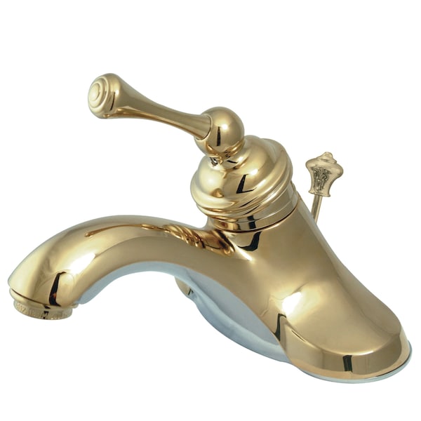 4" Centerset Bathroom Faucet, Polished Brass